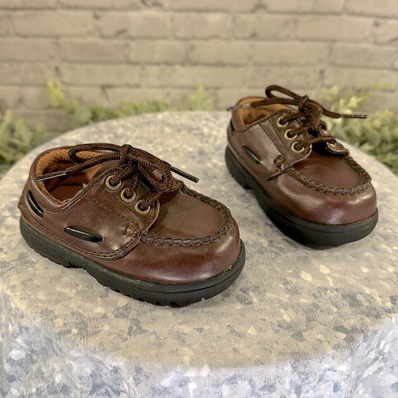 Rugged Outback Smart Fit by Payless Brown Casual Deck Shoes Baby Boys 4M🤎EUC - Picture 1 of 8